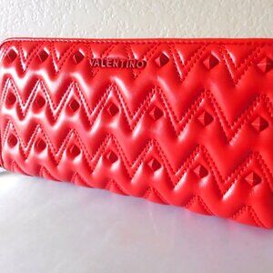 Valentino Red Spike wallet